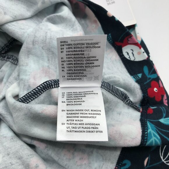 Polarn O. Pyret Baby Dress Floral & Animal Print Long Sleeve Organic Cotton 0-1M - Picture 5 of 7